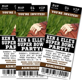 Superbowl Party Ticket Invitations