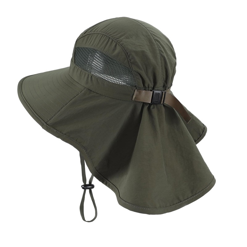 Home Prefer UPF50 Wide Brim Kids Sun Hat Neck Flap