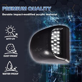 PIT66 License Plate Light, Compatible with 99-13 GMC Sierra 1500/99-14 GMC Sierra 2500HD 3500HD/07 GMC Sierra 1500 2500HD 3500HD Classic