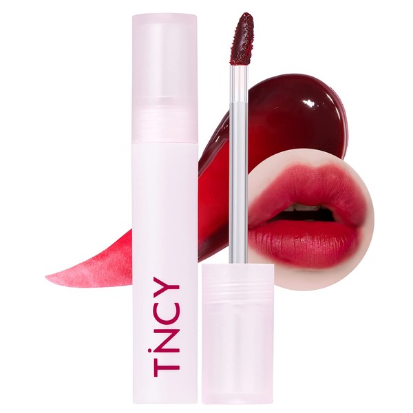 It’S SKIN Tincy All Daily Tattoo Long-Lasting Lip Stain Tint 4g (05 Manhattan Cherry) - For Satin Finish, High Pigmentation Smudge-proof & Mask-proof Lip Makeup, Lightweight Moisturizing Lip Tint for Dry and Flaky Lips