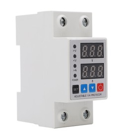 Over Under Voltage Protective Device DIN Rail Adjustable Dual Display Digital Voltage Relay 240‑300V
