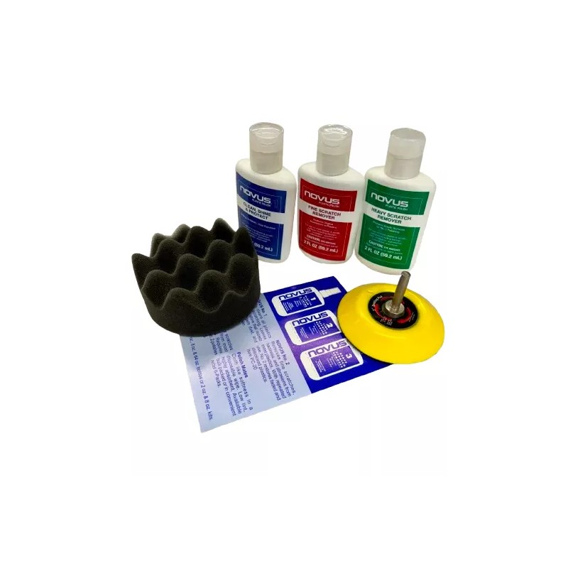 Novus Plastic Polish Kit #1, #2, & #3, 2oz. Bottles
