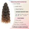 FANWYFYU 6Packs Deep Wavy Twist Crochet Braids Hair 14Inch French