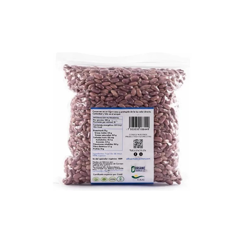 Frijol Flor De Mayo Orgánico 1 Kg Huerto De Carmen