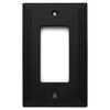 Cosmas 25000-FB Flat Black Single GFI/Decora Rocker Wall Switch Plate