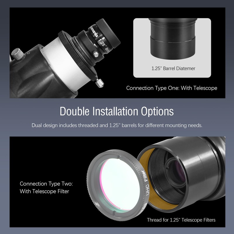 Astromania 1.25" 8mm premium flat field eyepieces - a flat