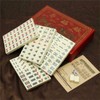 Vintage Mahjong Rare 144 Tiles Mah-Jong Set Bamboo Piece W/English