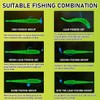 SURALIN Fishing Lure, Rubber Fish, Black Loach Professional Bait, Pike