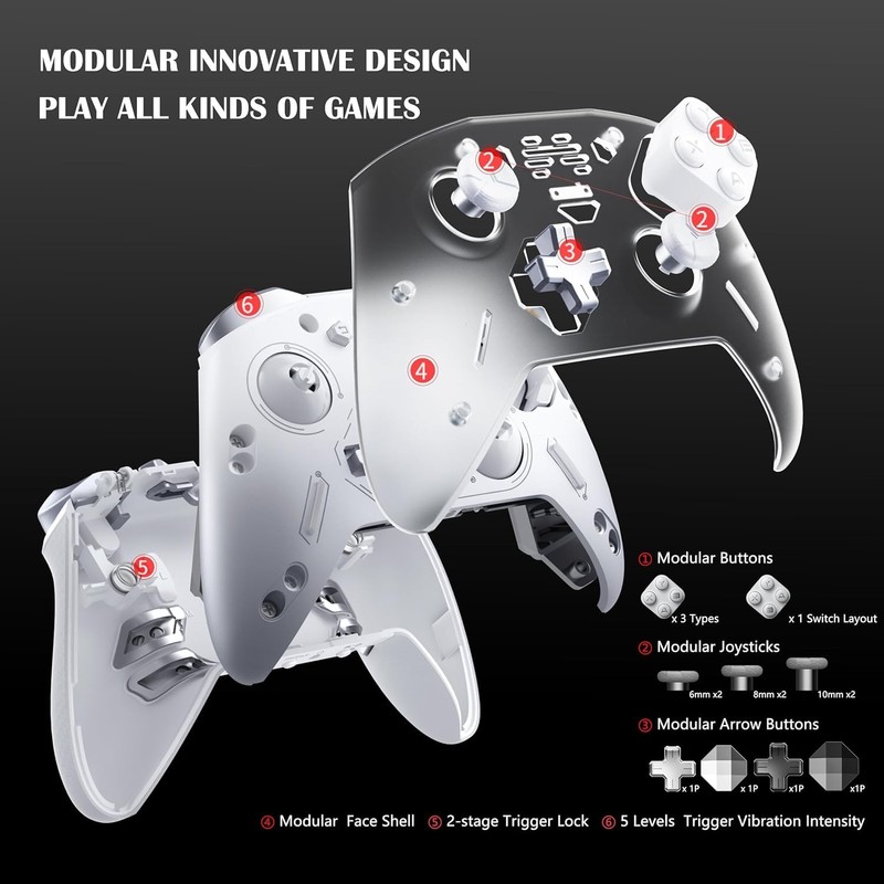 BEITONG Zeus 2 Elite Wireless Controller for PC Windows,Steam Deck,Android,Switch