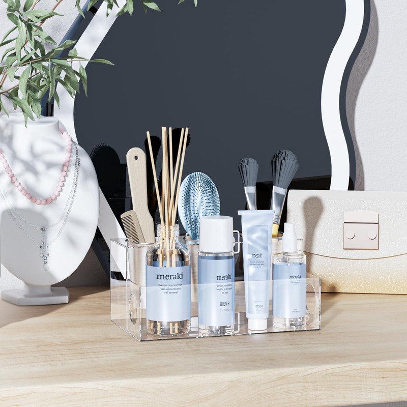 PITBVO Clear Hair Tool Organizer, Blow Dryer Holder, Acrylic Bathroom