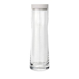 blomus -SPLASH Moonbeam Water Carafe 1 Litre Capacity Silicone / Stainless Steel Lid Easy to Use Exclusive Design (H x W x D): 29.5 x 9 x 9 cm, Colour: Moonbeam 63780