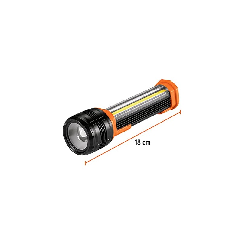 Truper Expert LIREX-480, Linterna recargable con luz emergencia, 480 lúmenes