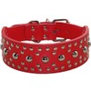 Bbmmayy Spiked Studded Dog Collar Mushrooms Rivets Studded Leather Dog