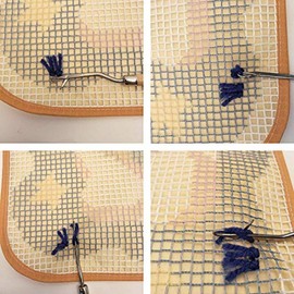 LUBOT Christmas Sleigh Latch Hook Kits Cushion Cover Making Kits DIY for Kids/Adults with Printed Canvas Pattern 16"*16"