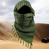 Scarf Head Wrap Breathable Kerchief Comfortable Shawl Green with Tassels