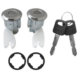 Upgraded 2 Sets Door Lock Cylinder w/Keys Kit Repl.#F3TZ7822050B for Ford F-250 Super Duty 1999-2003 w/o Theft Deterrent and Keyless Entry, Black Finish US