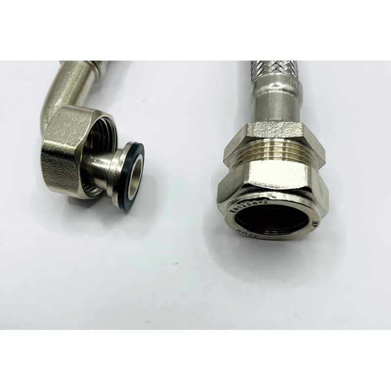 Flexi Tap Connector 22mm x 3/4" BSP Bent Easy Connect