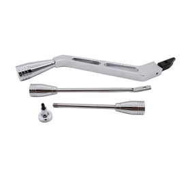 SHLPDFM 1 Set Polished Billet Aluminum Column Shifter Turn Signal Lever Tilt Lever Flasher Knob Kit Compatible with Chevy GMC Pontiac Olds Buick 1967-1994.