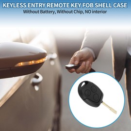 A ABSOPRO 3 Tasten Schlüsselgehäuse Gehäuse Keyless Entry Fernbedienung Schlüsselanhänger Ersatzgehäuse für Ford C-Max 2003-2008