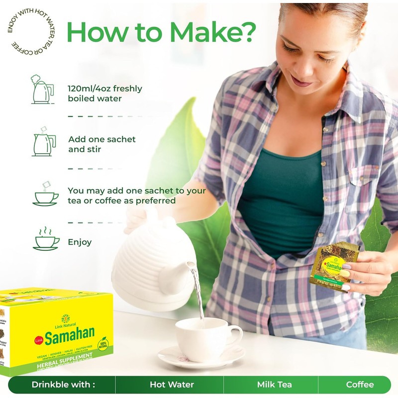 SAMAHAN Ayurvedic Herbal Tea Packets - Sri Lankan Ceylon Blend