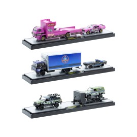 DCD Auto Haulers 1/64 Diecast Models M2 Machines Set of 3 Trucks Release 86 Limited Edition-Worldwide 9600 Pieces