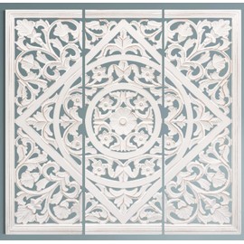 Decorative Wall Panels, Wall Decorations For Living Room, Wooden Wall Art Décor, Master Bedroom Décor, Livingroom Décor, Small Wall Décor, Bedroom Décor For Wall 36x12 Inch White Set of 3