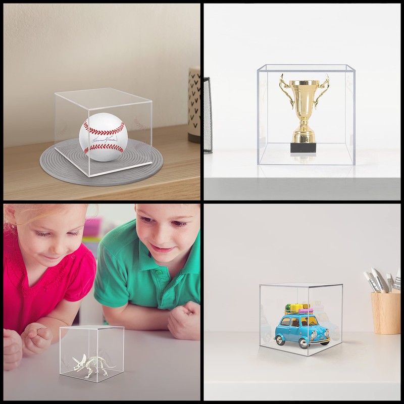 Belle Vous Clear Acrylic Display Case (Pack of 3) Acrylic