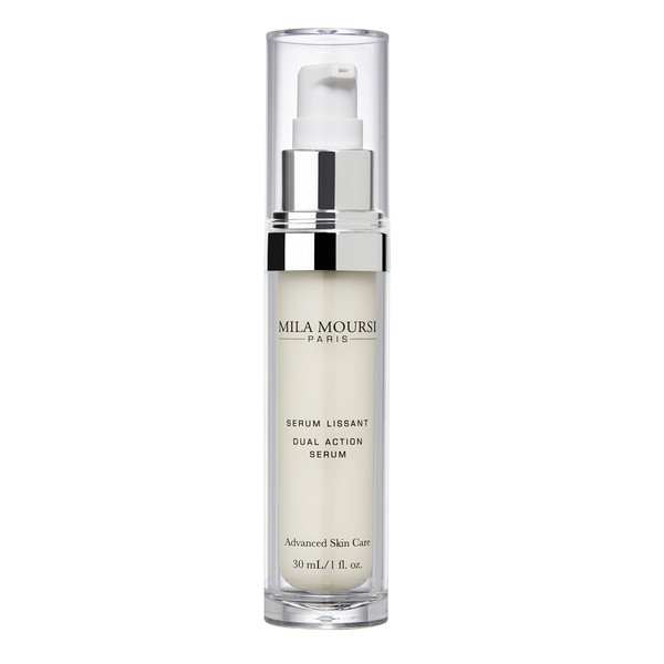 Mila Moursi | Dual Action Serum | Anti-Aging Serum with Hyaluronic Acid, Peptides, Vitamin E, Botanicals, and Stem Cells to Help Smooth Wrinkles, Plump Skin, Reduce the Appearance of Expression Lines, and Bolster the Skin Barrier | 1 Fl Oz