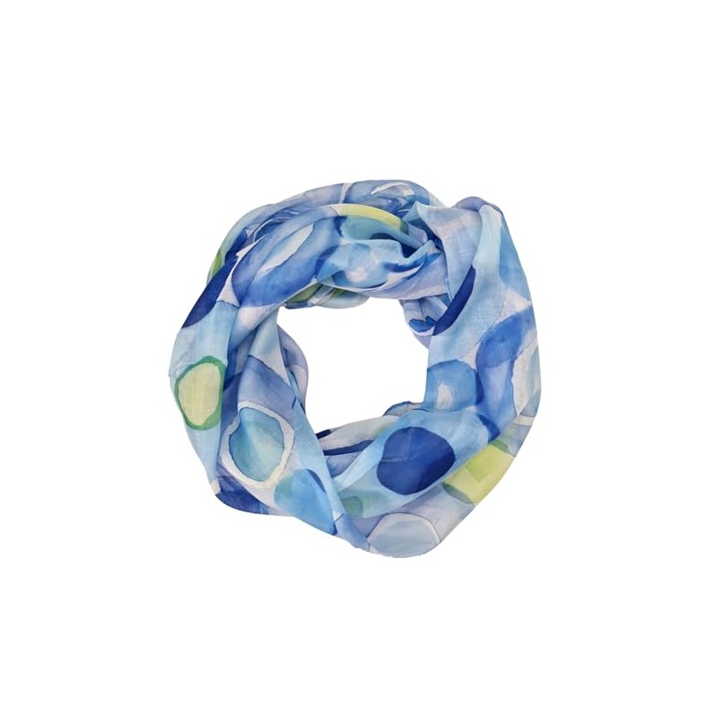 zarolo Loop Scarf with Circle Pattern Print in Various Colours,