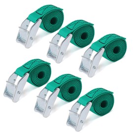 RilexAwhile Lashing Straps 2 Ft x 1 Inch Tie Down Straps up to 600lbs, 6 Pack (1inch x 2ft, green)