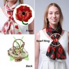 Basic Sense Poppy Scarf with Holder Set Silky Satin Stripe
