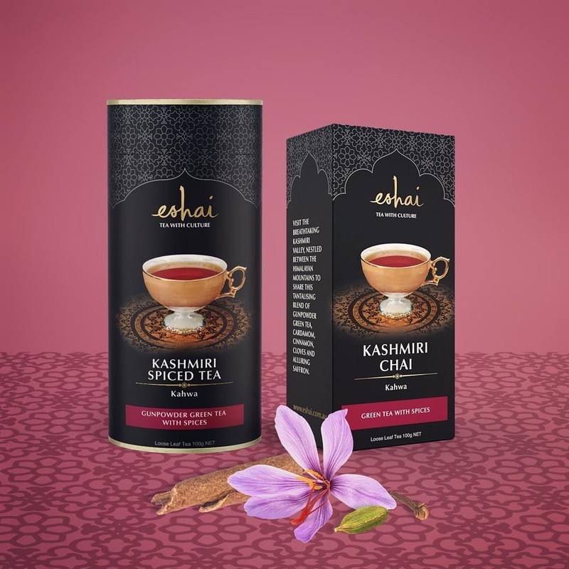 Eshai Kashmiri Chai (Kahwa) - Green Tea with Spices -