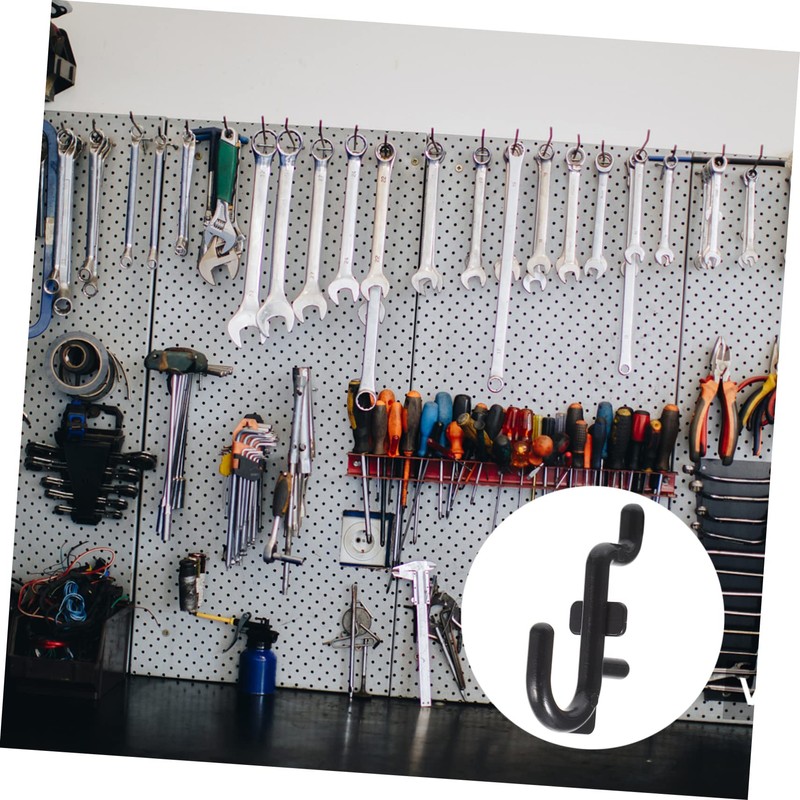 BIUDECO 100PCS J Shape Pegboard Hooks Plastic Display Shelf Hanger