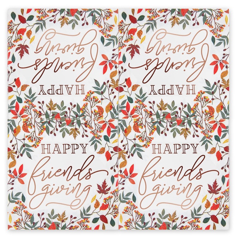 Sparkle and Bash 50-Pack Friendsgiving Paper - 5 x 5