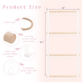 POVETIRE Headband Holder Head Bands Organizer for Girls, Baby Headbands Hair Accessories Organizer Storage Wall Hanging Decor for Nursery Toddler Girls Room