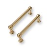 CABDM 2 Pack 3-3/4 Inch Solid Kitchen Cabinet Handles Champagne