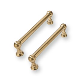 CABDM 2 Pack 3-3/4 Inch Solid Kitchen Cabinet Handles Champagne Bronze Heavy Duty Cabinet Pulls Drawer Pulls Cabinet Hardware Kitchen Handles for Cabinets Cupboard Handles