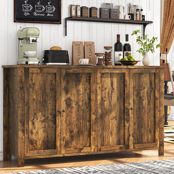 knoworld Buffet Cabinet with Storage Farmhouse Buffet Sideboard with 4