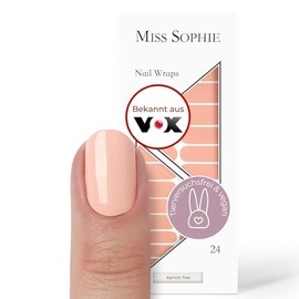 Miss Sophie Nagelfolie - Apricot Tree - Einfarbig, Apricot, Nail Wraps - 24 ultra-d√ºnne selbstklebende langanhaltende Nagelfolien