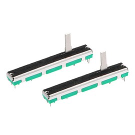 sourcing map Fader Variable Resistors Mixer Potentiometer Straight Sliding B103 10K Ohm Linear Double Potentiometer for Dimming 60 mm Pack of 2