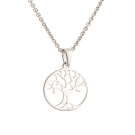 Galway Tree of Life Sterling Silver Pendant - Small, 1.09 GMS - Rhodium Plated Charm with Adjustable 16-18 Inch Chain for Women