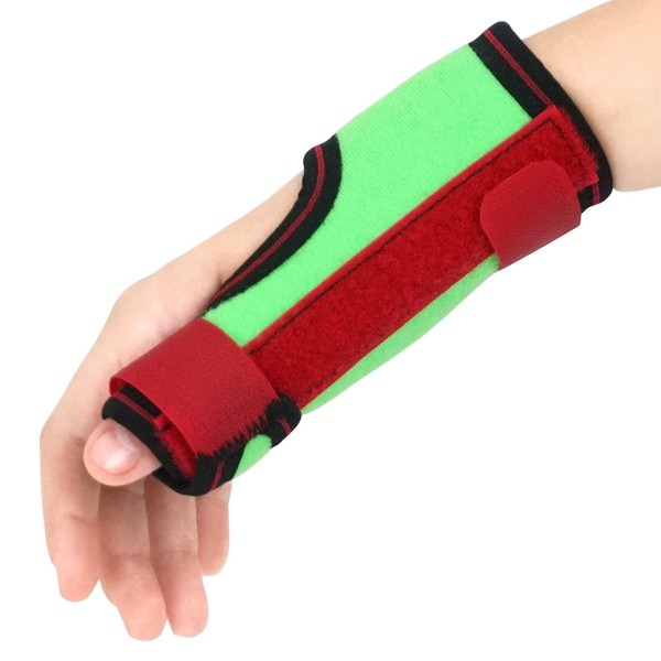 ORTONYX Kids Thumb Immobilizer Brace Thumb Spica Support Splint- Pain, Sprains, Strains, Carpal Tunnel & Trigger Thumb Stabilizer - Wrist Strap - Left and Right Hand / ACJB2303