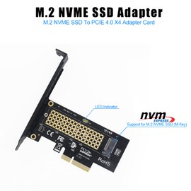 YIOVVOM M.2 NVME SSD to PCIe 3.0/4.0 x4 Adapter with Aluminum Heatsink Solution Supports 2280, 2260, 2242, 2230 Solid State Drives