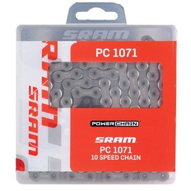 SRAM PC1071 Hollow Pin 10 Speed Chain Silver/Grey 114 Link with PowerLock