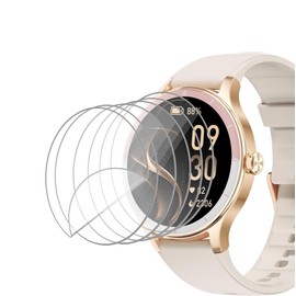 Tznzxm [6 Pack] screen protector for Fitpolo smart watch DR06, Case Friendly HD Clear [Anti-Scratch] [Bubble Free] [Anti-Fingerprint] PET Film for Fitpolo/TOOBUR DR06 1.27" Smartwatch