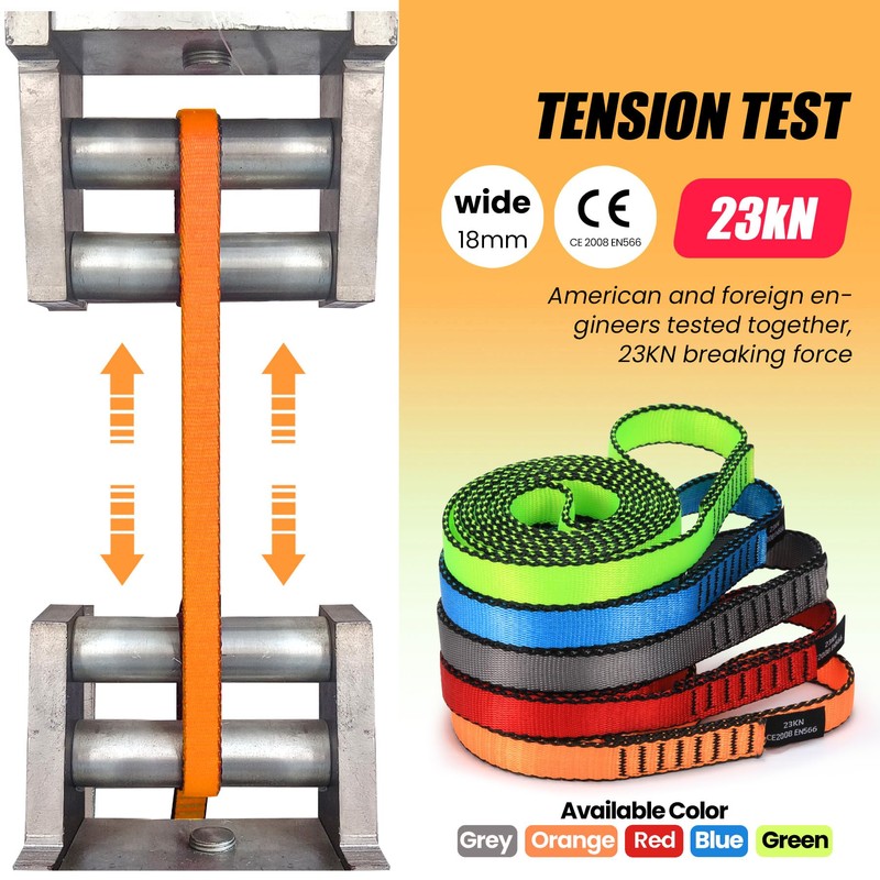 CAPARK 18MM Nylon Climbing Slings Runners 23 kN Strong Webbing