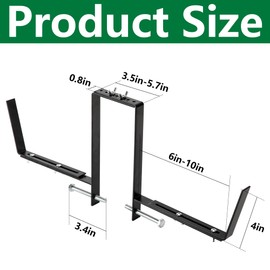Adnee Set of 4 Double Sided Planter Box Brackets-Adjustable Window Boxes Flower Brackets-Railing Planters Box Brackets for Garden Balcony Window Fence Stairs