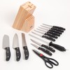 Sunbeam Granger Cutlery Set, Wood Block, 14 Piece, Black