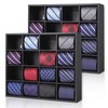 Ribgwo Tie Organizer Wall Mounted Tie rack,Tie box for Men,Tie