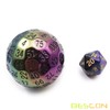 Bescon Metal Plating 100 Sided Dice, Polyhedral Solid 100 Sides